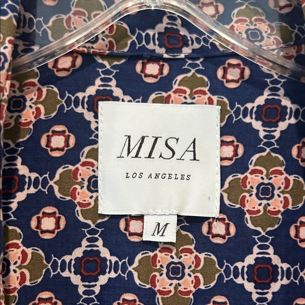 Misa Los Angeles Navy Floral Long Sleeve Dress - Picture 2 of 11